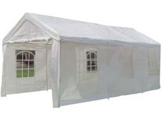 gazebo in metallo carport bianco - cm.300x600 - colore bianco cod:ferx.fer184809