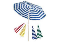 ombrellone da spiaggia in cotone tondo cm.200 - colore bianco/giallo cod:ferx.fer185059