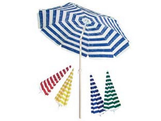 ombrellone da spiaggia in cotone tondo cm.200 - colore bianco/giallo cod:ferx.fer185059