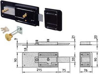 ferroglietto applicare catenaccio 5 mandate scrocco cilindro staccato - mm.50 (1.7852/712) cod:ferx.fer186087