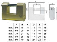 1blister lucchetto ottone rettangolare 114 - mm.70 (y114/70/113/1) cod:ferx.fer189019