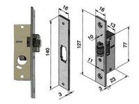 serratura da infilare per montanti solo rullo 114 - mm.15 (11415010) cod:ferx.fer195058