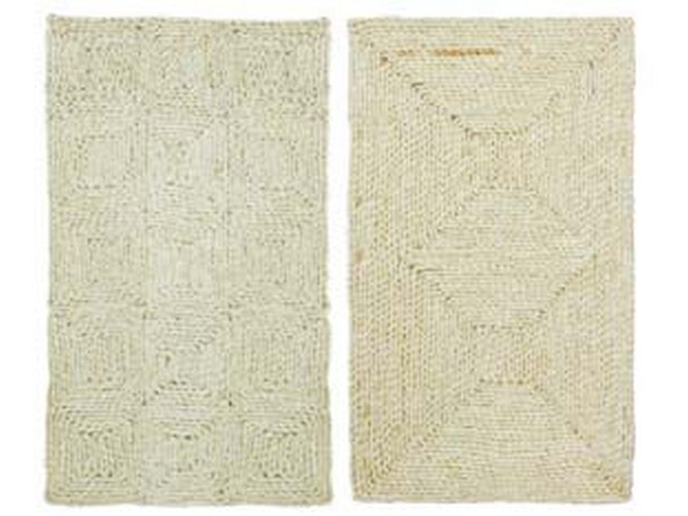 zerbino rettangolare treccia in paglia - cm.45x75 spessore mm.15 cod:ferx.fer199513