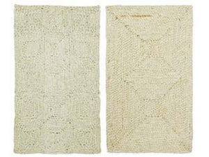 zerbino rettangolare treccia in paglia - cm.45x75 spessore mm.15 cod:ferx.fer199513