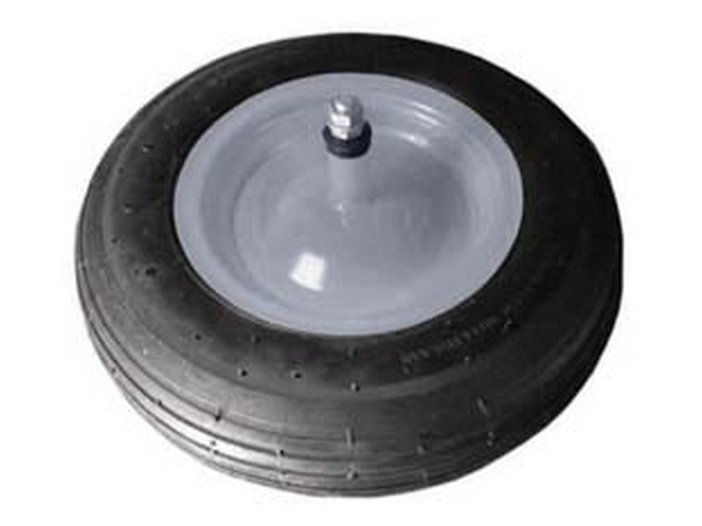 ruota per carriola gomma piena perno mm.12x210 - perno mm.12x210, interasse mm.150 cod:ferx.fer200387