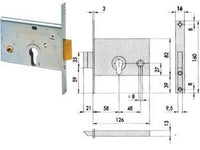 serratura da infilare per fasce catenaccio e scrocco mm.82 h 44145 - mm.58 (44145600) cod:ferx.fer201537