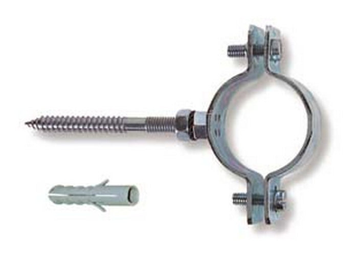 collari pesanti acciaio zincato tubi 3/8" tubi  mm.15/19 tassello  cod:ferx.fer203029