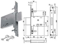 serratura triplice da infilare doppia mappa solo catenaccio 8td101 - mm.60 ka (y8td10146000ka) cod:ferx.fer414357
