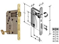 serratura a bussola ridotta da infilare bordo tondo ottonato - mm.50 bordo tondo ferro ottonato cod:ferx.fer204804