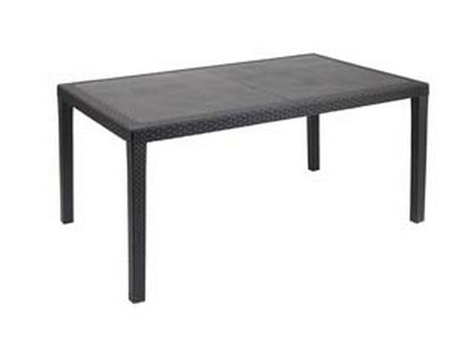 tavolo in pe rattan "prince" antracite cm.90x150x72h. - cm.90x150x72h. - peso kg.13,5 cod:ferx.fer206877