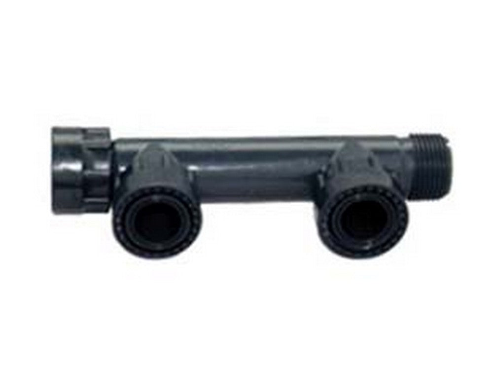 raccordi manifold pvc con oring - 2 uscite con ghiera 1" cod:ferx.fer207218