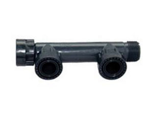 raccordi manifold pvc con oring - 2 uscite con ghiera 1" cod:ferx.fer207218