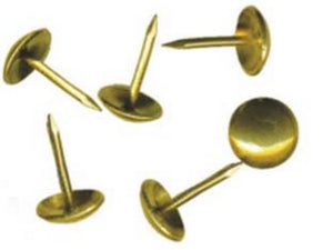 bullette da tappezziere acciaio ottonato - ø mm.9x15h. in scatola da pz.100 cod:ferx.fer209694