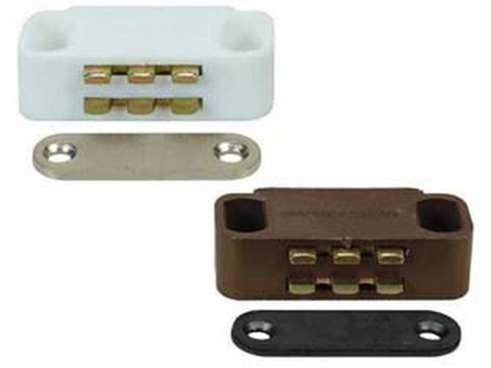 cricchetti magnetici medi - mm.40x15x12,5h. attrazione kg.5 marrone uc12  cod:ferx.fer210072