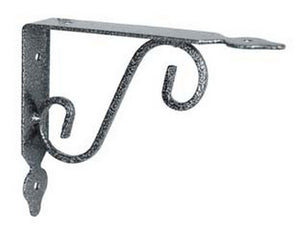 mensole ornamentali brackets extra strong nero/argento mm140x25x110h. 5"x4" cod:ferx.fer213066