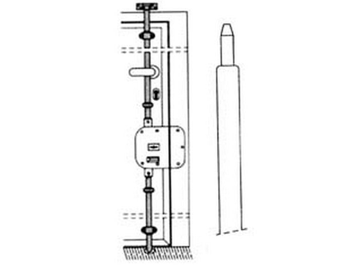 asta telescopica diritta per serratura triplice 90-01 - ? mm.18 (90-01) cod:ferx.fer214223