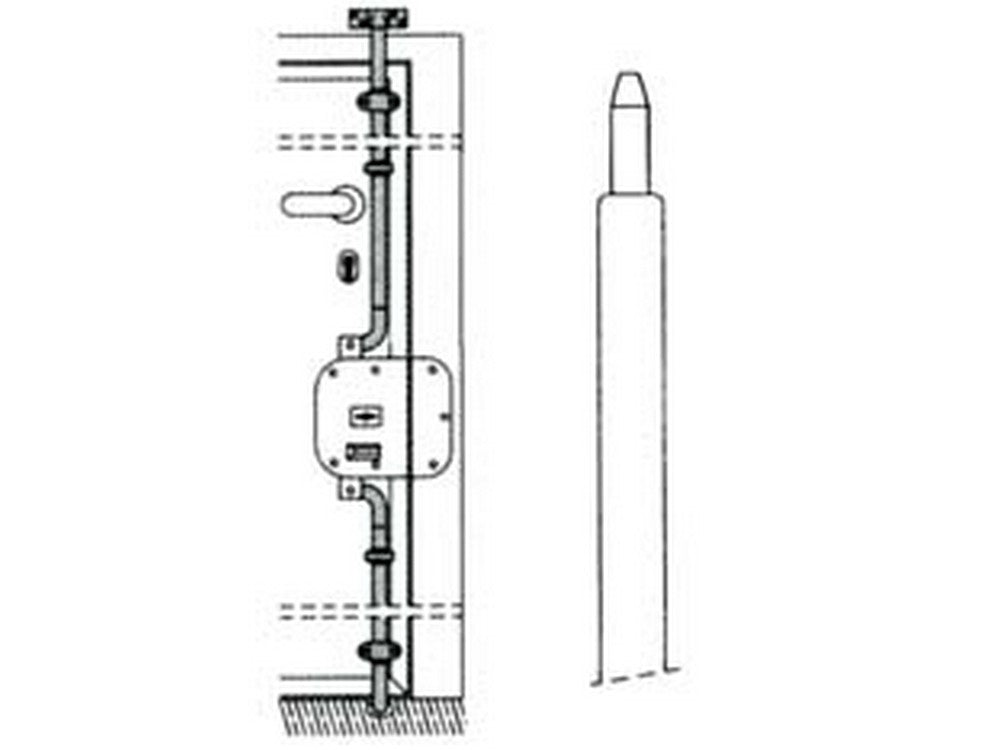 asta telescopica curva per serratura triplice 91-01 - ? mm.18 (91-01) cod:ferx.fer214230