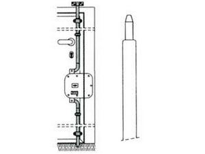 asta telescopica curva per serratura triplice 91-01 - ? mm.18 (91-01) cod:ferx.fer214230