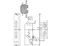 serratura triplice infilare con scrocco rev.doppia mappa blindate 2151 - mm.60 chiave mm.92 (2151-01) cod:ferx.fer214254