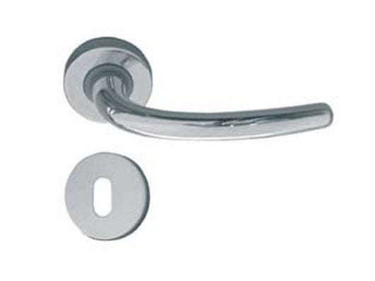 maniglia vega con rosetta in zama finitura ottone cromo satinato cod:ferx.fer214421