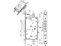 serratura triplice infilare multifunzione scrocco d/mappa blindate 54795 - mm.63 dx (54795d) cod:ferx.fer214551