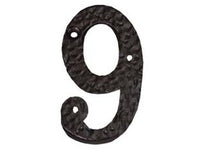 numero civico "9" in ferro nero opaco cod:ferx.fer216180