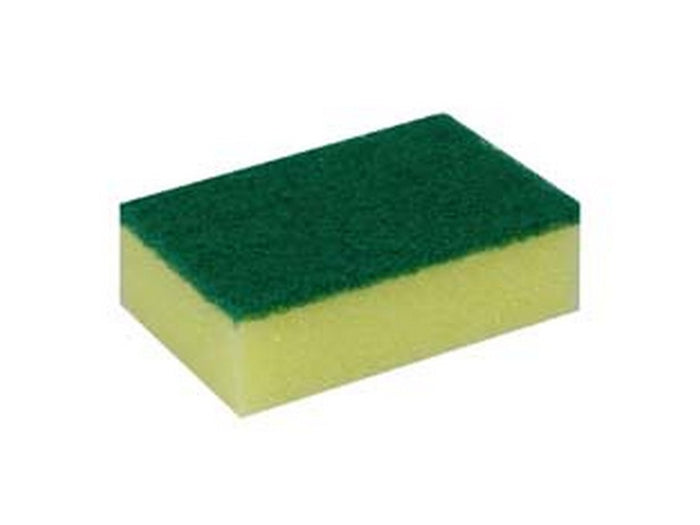 25blister spugna abrasiva gialla doppia con fibra verde - cm.9x6x3h. cod:ferx.fer216869