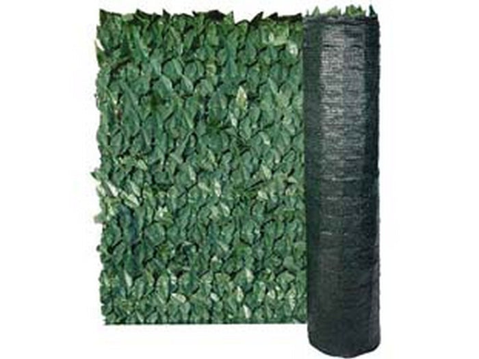 siepe ornamentale foglie di lauro con rete ombreggiante - mt.3x1,5h. cod:ferx.fer231305