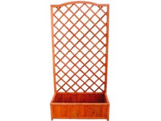 traliccio in legno bombato con fioriera - cm.90x40x180h. cod:ferx.fer223645