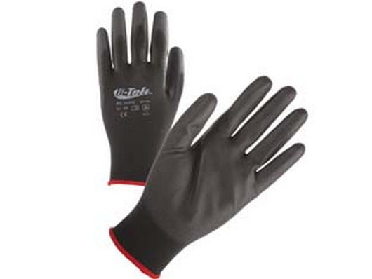 guanto da lavoro poliestere con palmo ricoperto in poliuretano nero - tg.11 cod:ferx.fer244404