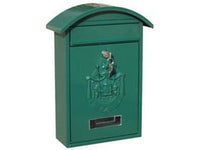 cassetta postale con tetto e chiave a cilindro per esterni verde - cm.21x6x31h. - colore verde cod:ferx.fer229593