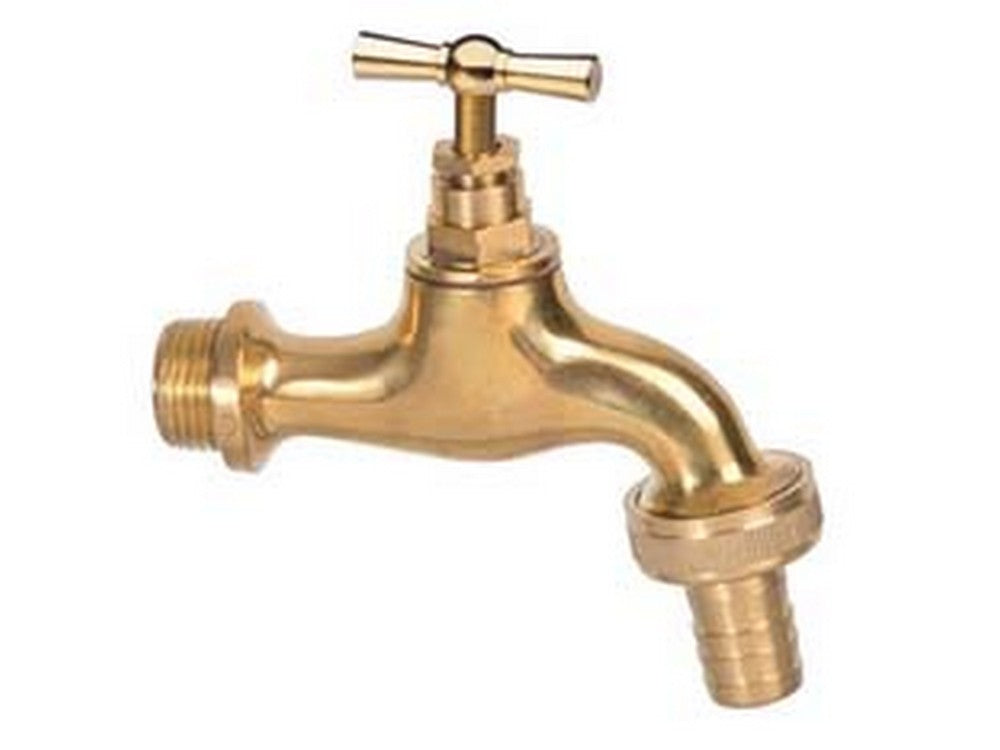 rubinetto artistico in ottone con portagomma - m 1/2" con portagomma f 3/4" cod:ferx.fer229807