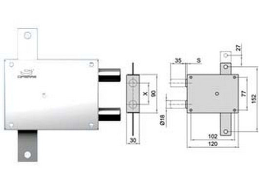 deviatore doppio perno a piastra - dx (201/50) cod:ferx.fer229944