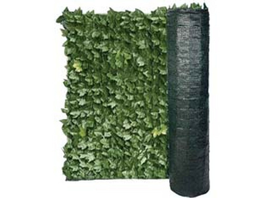siepe ornamentale foglie di edera con rete ombreggiante - mt.3x1,5h. cod:ferx.fer231329