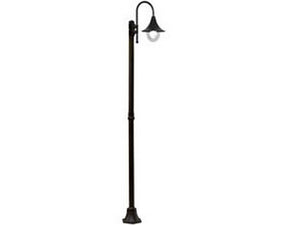 lampione su palo modello parigi - 100w ip44 cm.230h. colore nero cod:ferx.fer234429