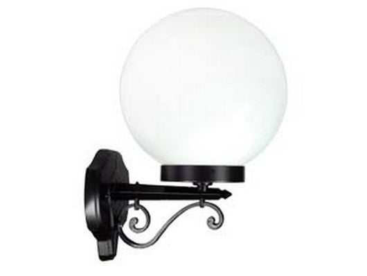 lanterna con braccio inferiore lavorato modello sfera - 100w ip44 mm.290x383h. colore nero cod:ferx.fer234436