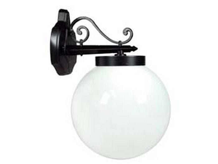lanterna con braccio superiore lavorato modello sfera - 100w ip44 mm.290x383h. colore nero cod:ferx.fer234443
