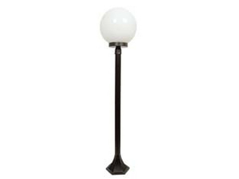 lampioncino su palo modello sfera - 100w ip44 cm.120h. colore nero cod:ferx.fer234481