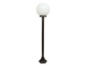 lampioncino su palo modello sfera - 100w ip44 cm.120h. colore nero cod:ferx.fer234481