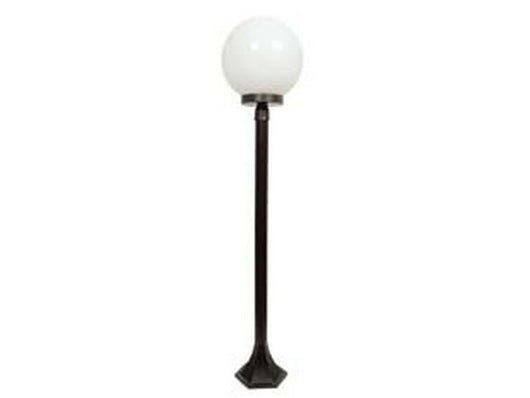 lampioncino su palo modello sfera - 100w ip44 cm.120h. colore nero cod:ferx.fer234481