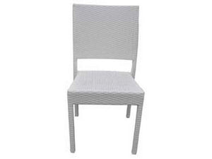 sedia da giardino in pe-rattan - cm.47,5x57x91h. - colore bianco cod:ferx.fer238694