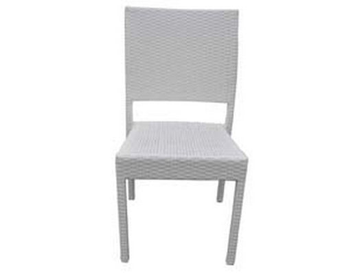 sedia da giardino in pe-rattan - cm.47,5x57x91h. - colore bianco cod:ferx.fer238694