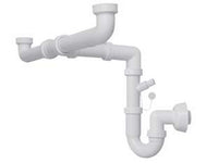 sifone moplen libero 2 vie con scarico - 1"1/2 per lavello cod:ferx.fer243087