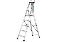 scala in alluminio quadra en131 - 7 gradini cm.56x11,5x219h (159h pedana) kg.8,3 cod:ferx.fer378123