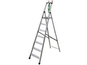 scala in alluminio euroscala piu' su en131 - 5 gradini cm.50x10,5x188h (112h pedana) kg.5,8 cod:ferx.fer243094