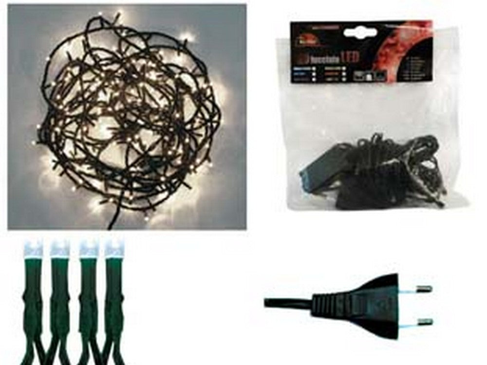 1blister lucciole a led bianco freddo luce fissa per interno - 20 led - mt.1,5 + 2 cod:ferx.fer243780