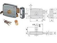 serratura applicare catenaccio e scrocco doppio cilindro fisso 50521 - mm.70 sx (50521702) cod:ferx.fer244244