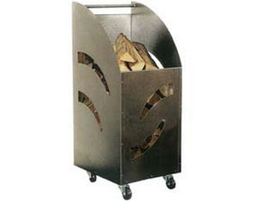 portalegna in acciaio con ruote smontabili - cm.32x42x80h. (601) cod:ferx.fer245784