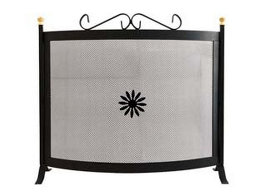 parascintille curvo con decoro per camino - cm.60x65h.  cod:ferx.fer245913