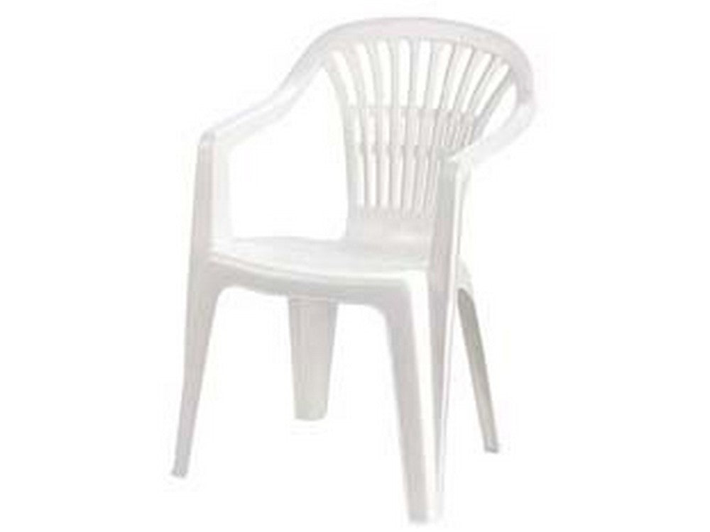 poltrona da giardino "lyra" bianca - cm.56x57x80h. - peso kg.2,75 cod:ferx.fer246781